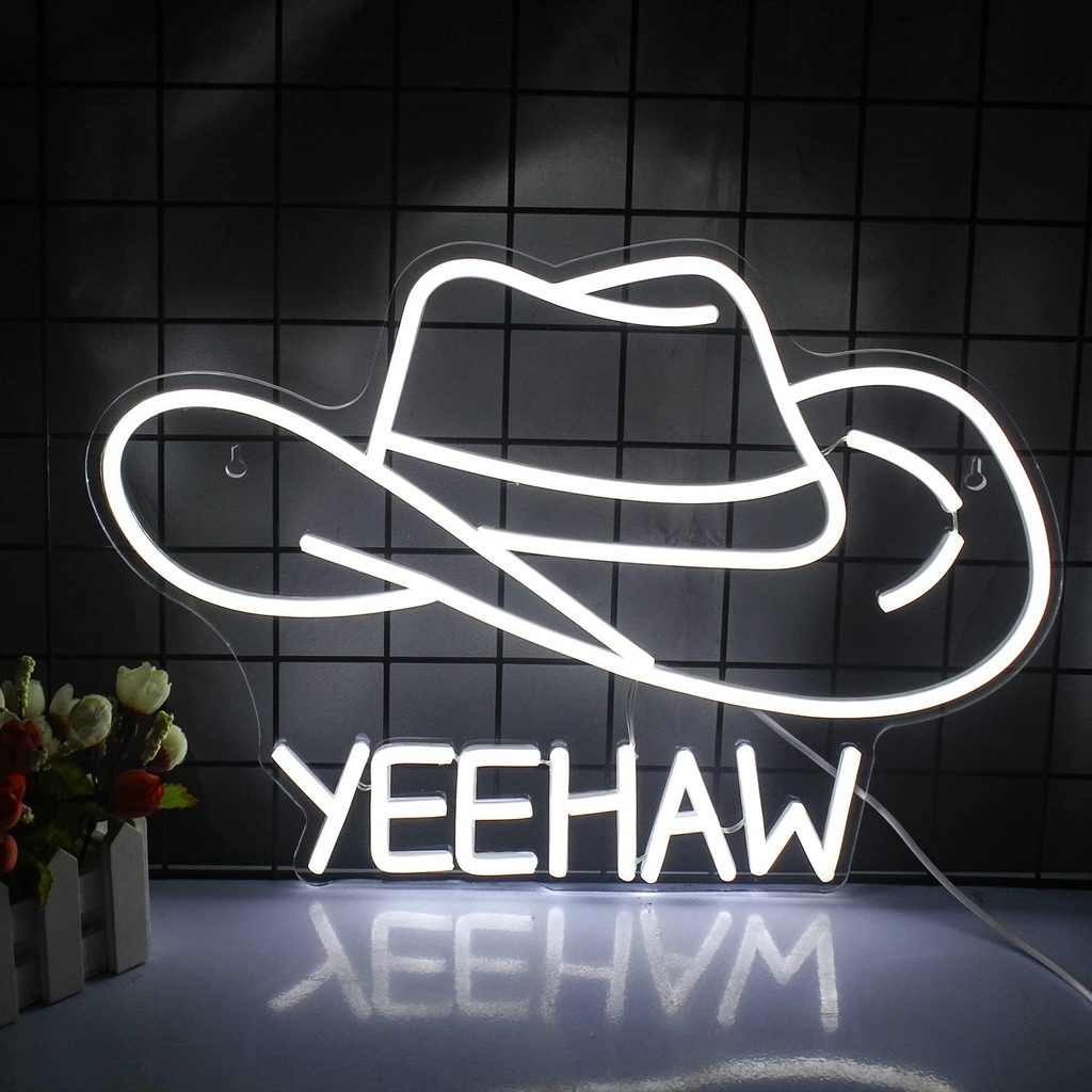 NXYX Cowboy Hat Neon Sign Wall Decor