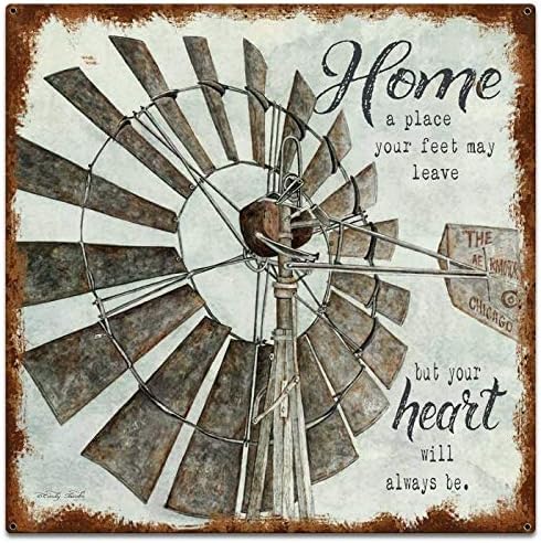 Metal Tin Signs Windmill Wall Decor for Farmhouse