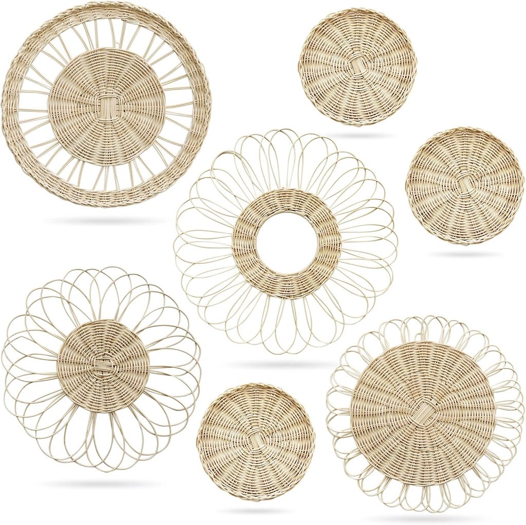 Handmade Hanging Rattan Woven Wall Decor