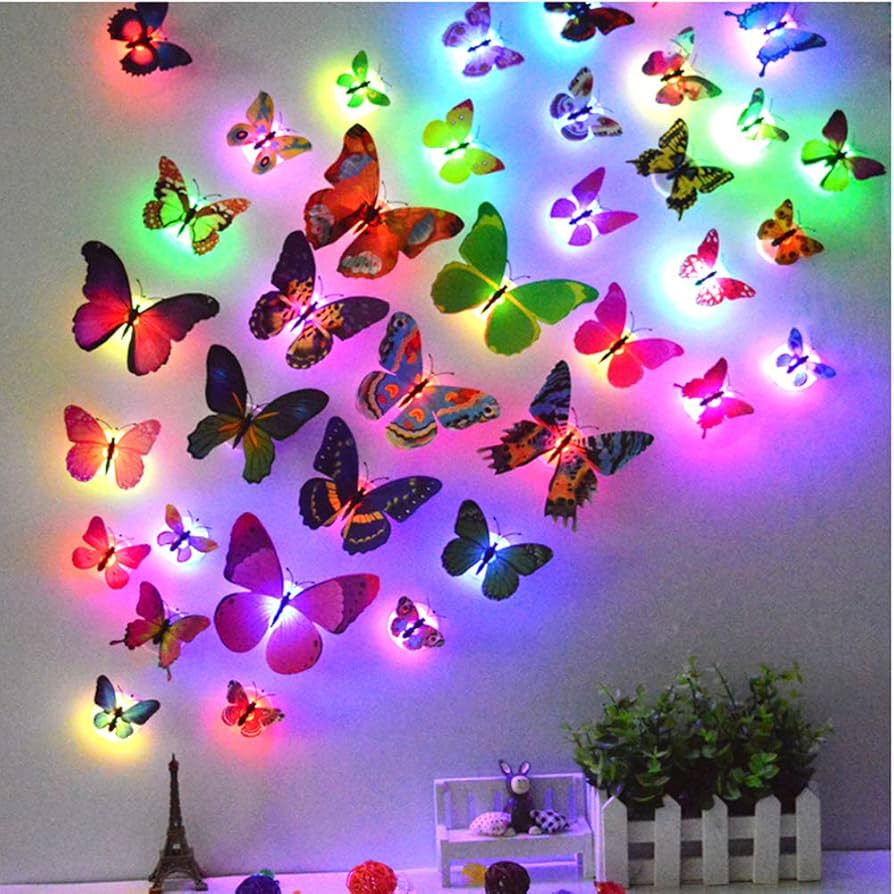 LED Backlit Butterfly Decor