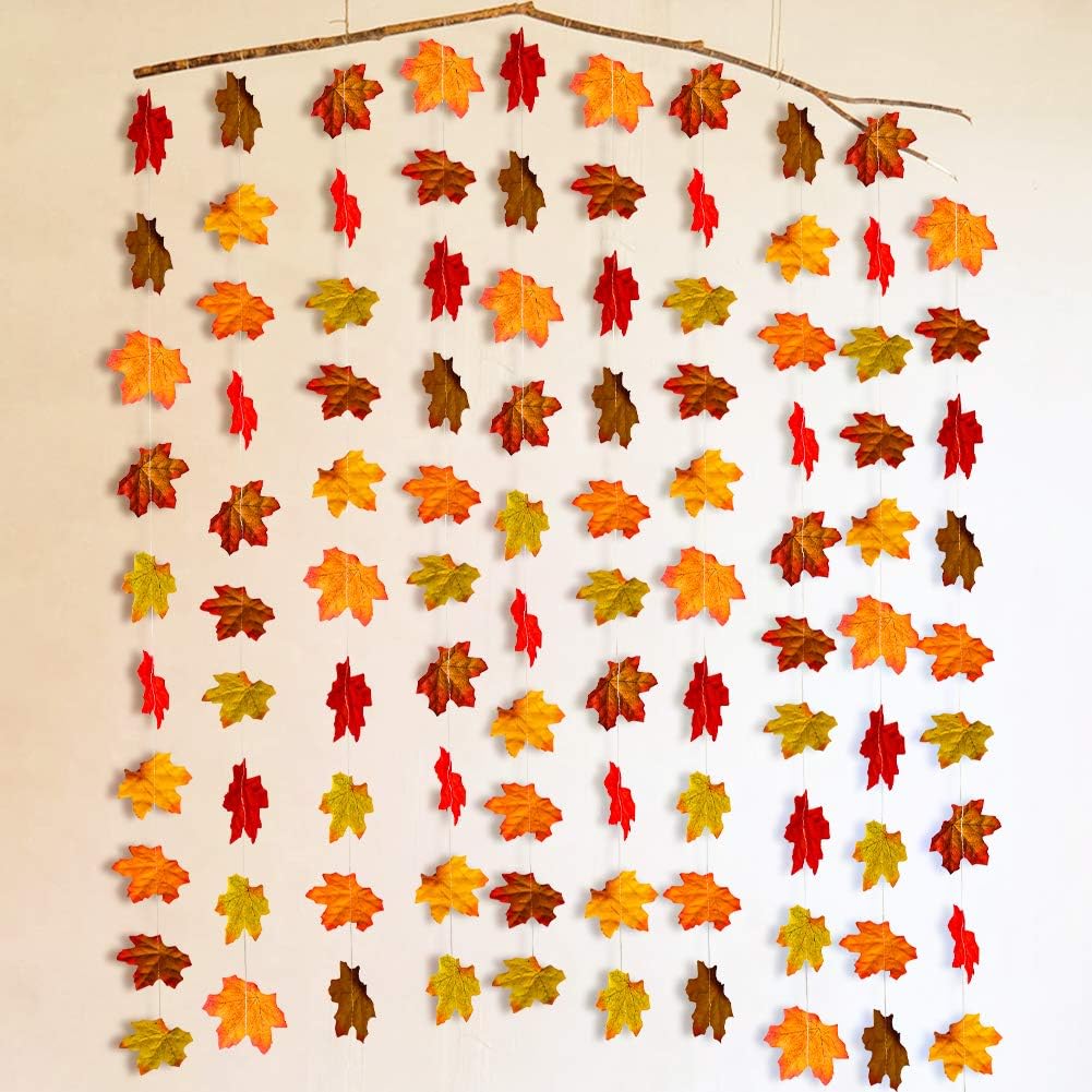 Artificial Autumn Maple Leaves Vine Wall Hanging