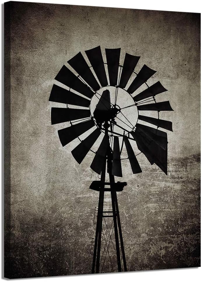 Vintage Windmill Pictures Painting Canvas Wall Art