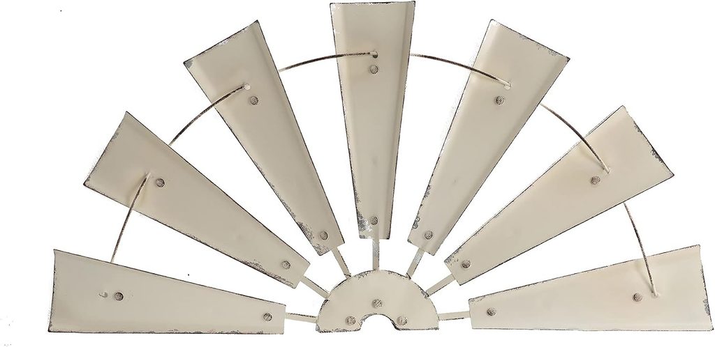 Galvanized Metal Farmhouse Half Windmill Wall Decor