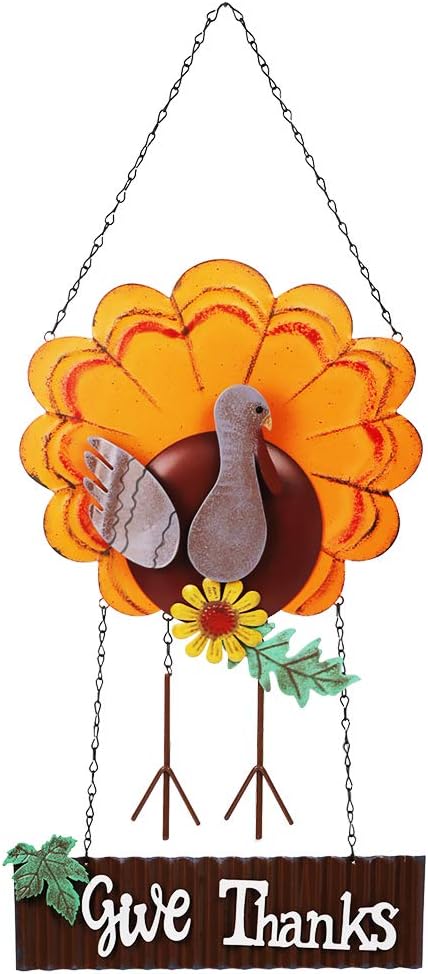 Metal Turkey Thanksgiving Wall Sign