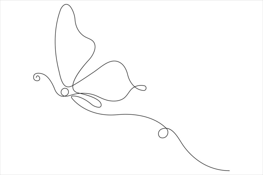 Minimalist Line Art Butterfly Prints