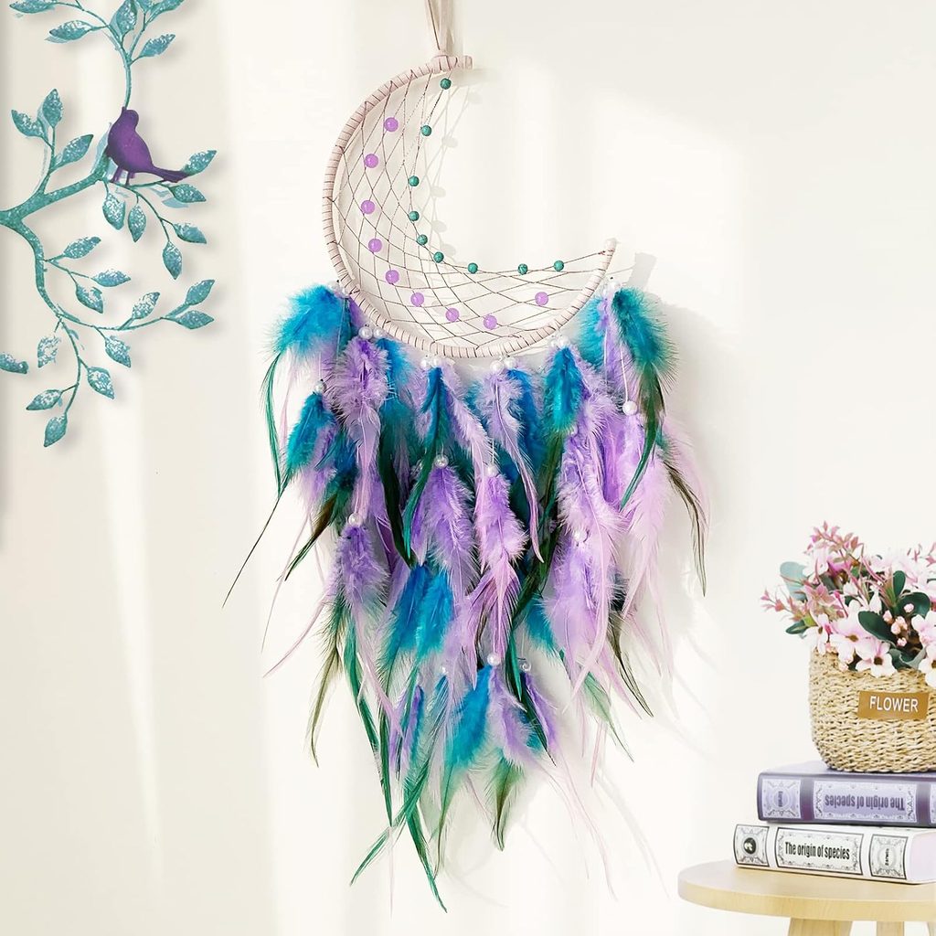 Handmade Crescent Moon Dream Catcher