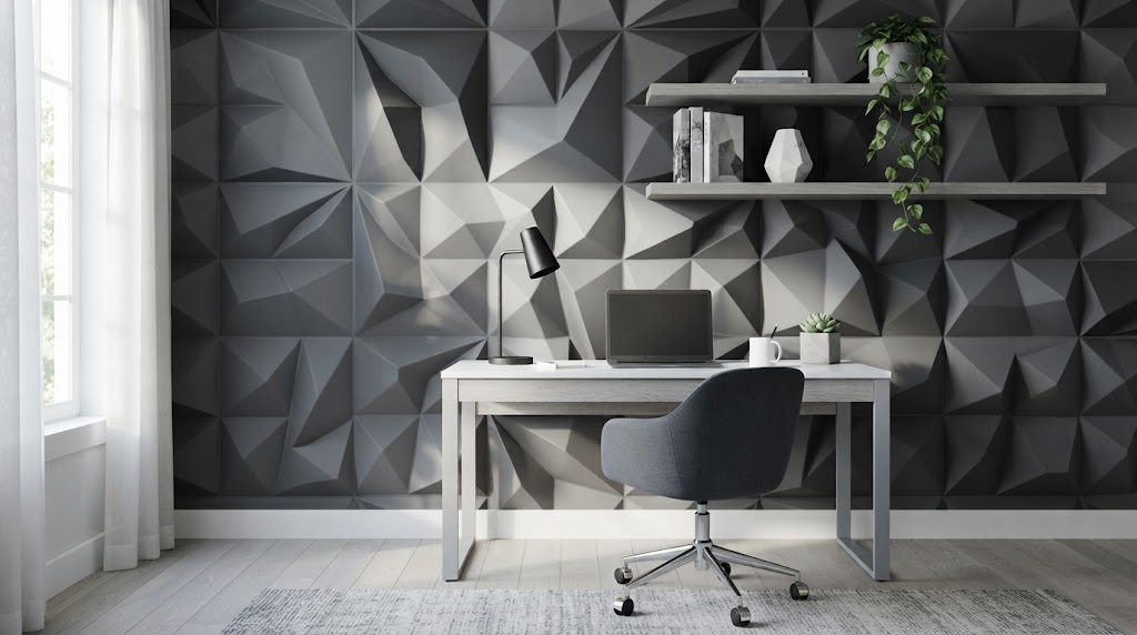 Office Wall Decor Using 3D Wallpaper