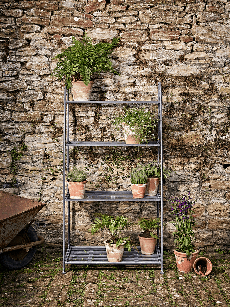 Outdoor Shelves with Mini Decor