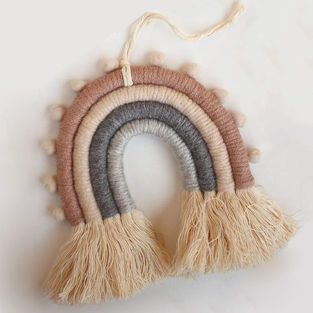 Woven Macrame Rainbow Bohemian Wall Hanging