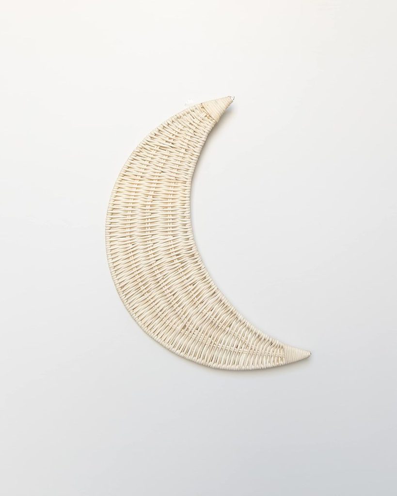 Crescent Rattan Moon Wall Hanging