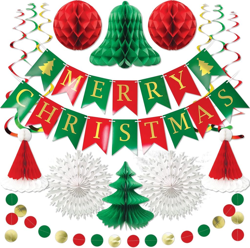 Reusable Paper Christmas Hanging Decoration