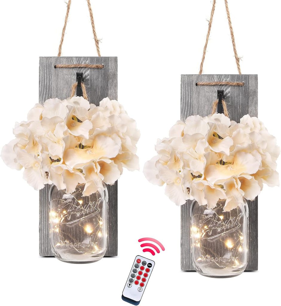 Rustic Wooden Wall Hanging with LED for Bedroom