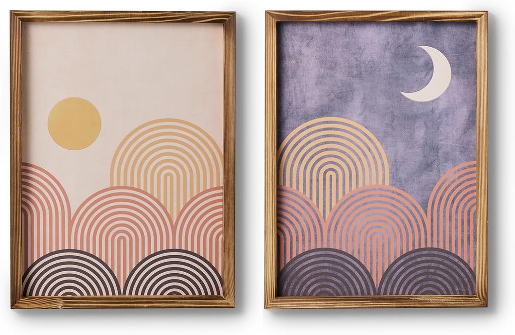 Mokof Mid-Century Modern Sun and Moon Prints