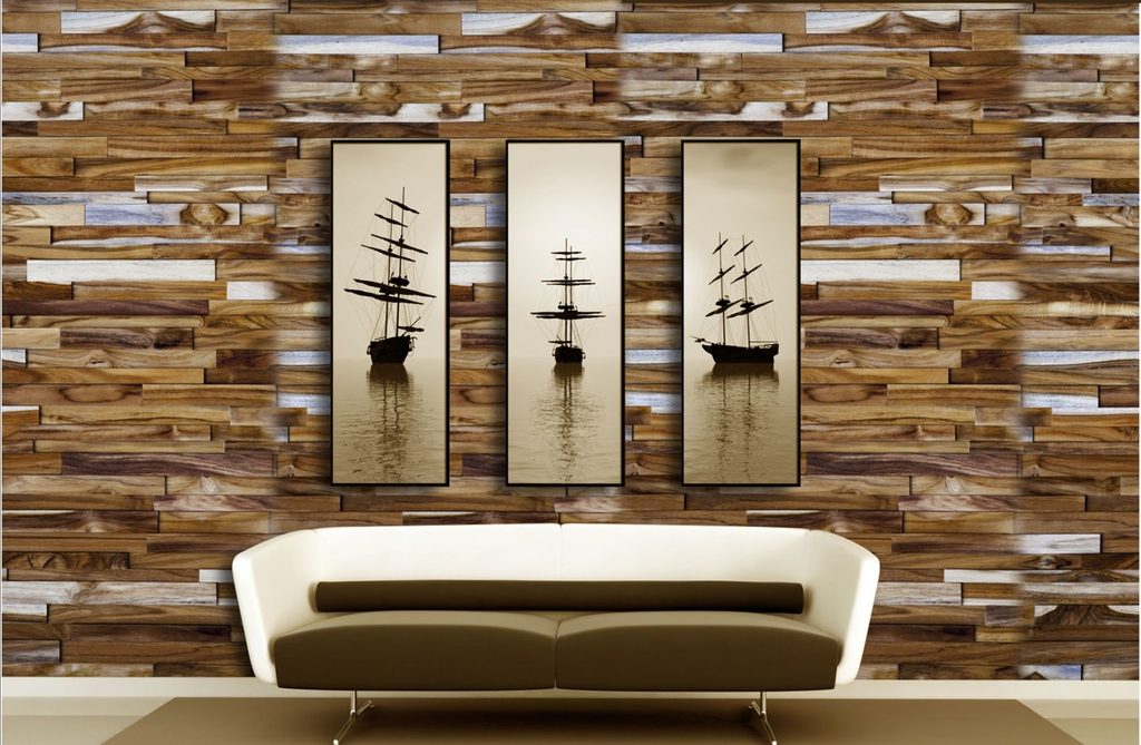 Teak Wood Slice Panel Wall Decor