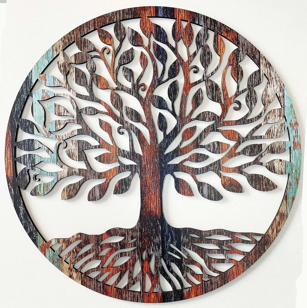 Venovez Wood-Metal Wall Art