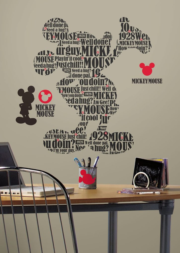 Typography Mickey Wall Decor