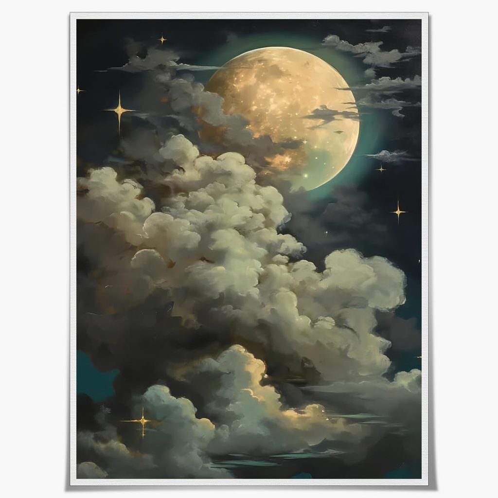Vintage Full Moon Gothic Wall Decor