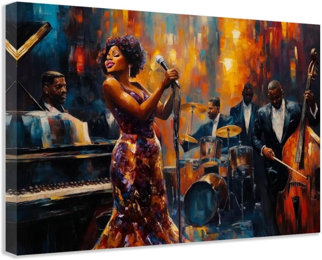 Colorful Jazz-Inspired Canvas Print