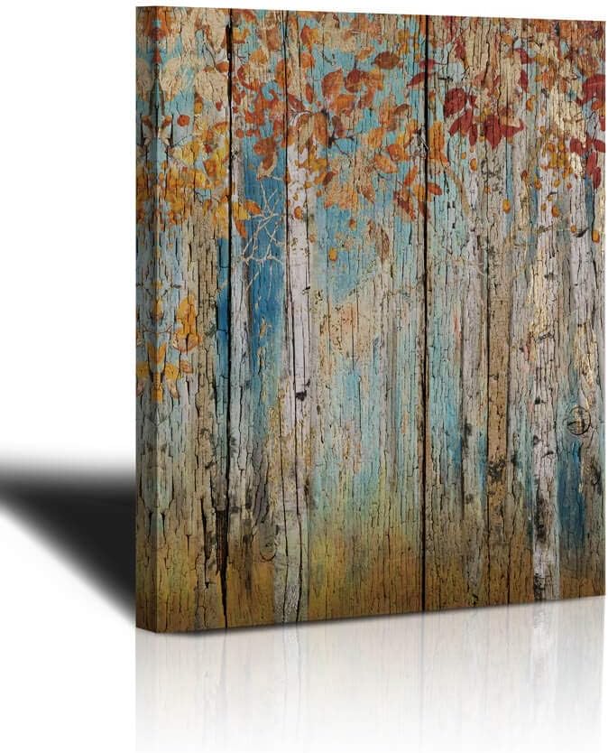 Guiguziyishu Yellow Tree Forest Canvas Art