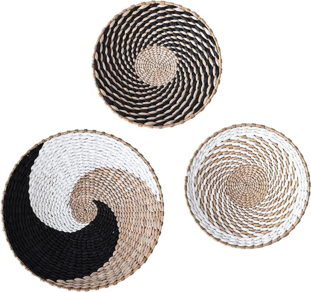 Handmade Hanging Woven Round Rattan Wall Decor