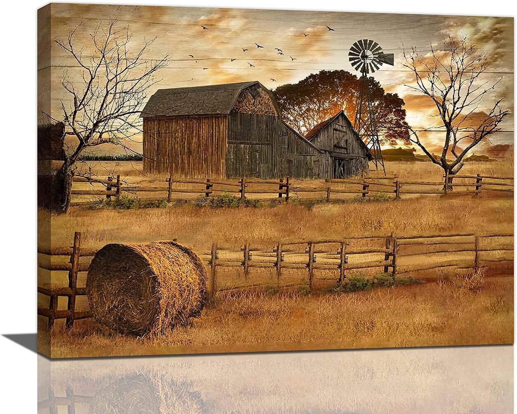 Remzoke Country Sunset Rustic Wall Decor