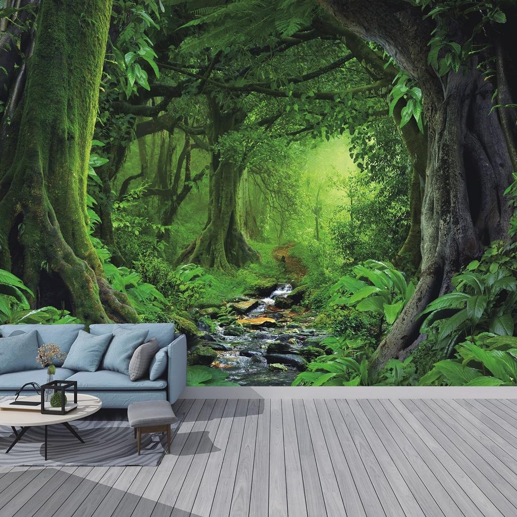 3D Realistic Forest Wall Mural