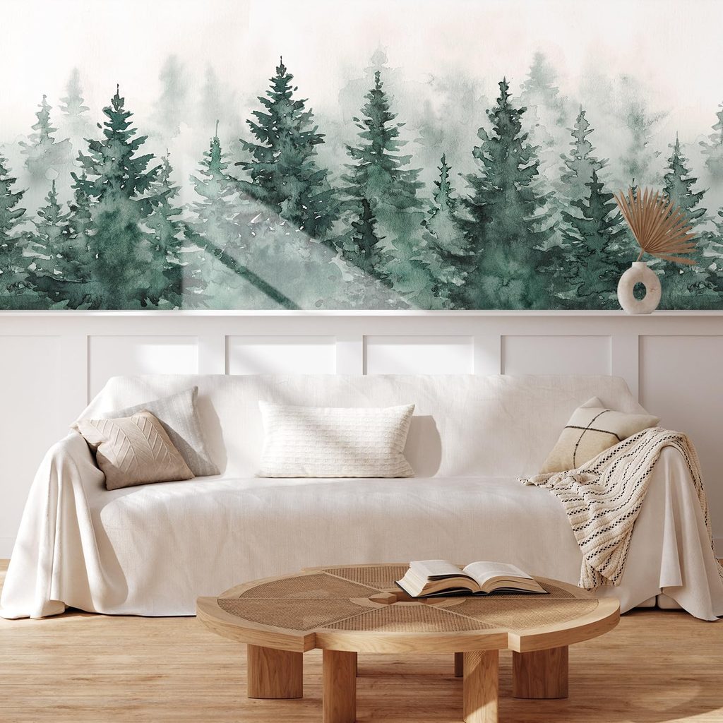 Vintage Forest Illustration Wallpaper