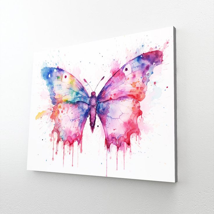 Watercolor Butterfly Canvas Prints