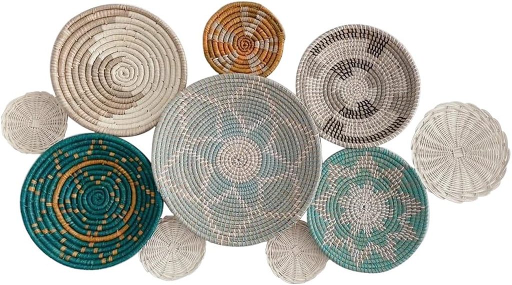 Handmade Hanging Boho Woven Basket Wall Decor