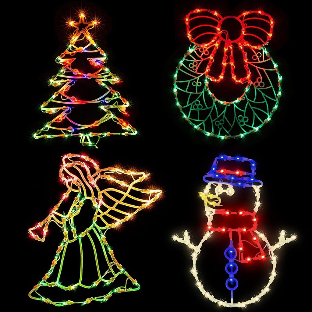 Snowman Glass Christmas Wall Decor With Lights