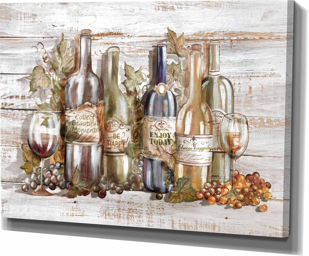 Wine Artwork Restaurant Wall Decor - Vintage